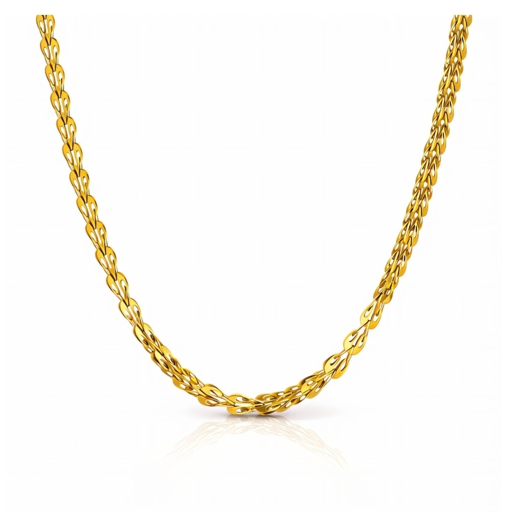Gold Twist Link Necklace - Women's Jewelry